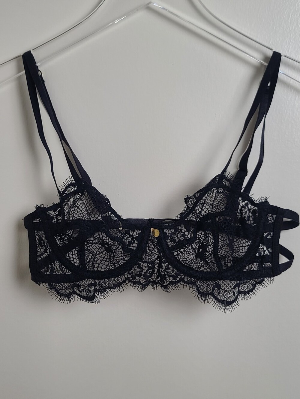 Gooseberry Intimates Sexy Delicate Black Bra With Underwire XS